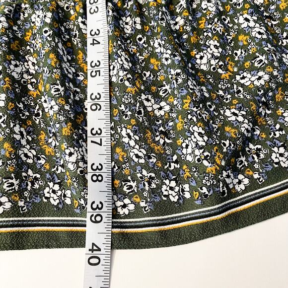 Max Studio Tiered Floral Long Sleeves Dress Sz‎ XS Relaxed Fit Green Multicolor - Picture 14 of 14